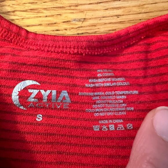 ZYIA Active Tank Shirt Womens Small Copper Charge Tank Top Neon Red - Picture 5 of 7